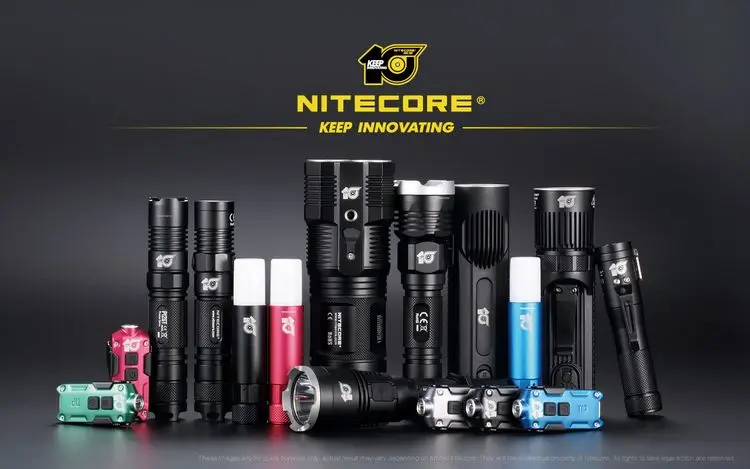 Распродажа! NITECORE 10th праздничный подарочный набор наконечник металлический микро USB Перезаряжаемый кнопочный светильник+ зажим мини EDC маленький флэш-светильник 5 цветов