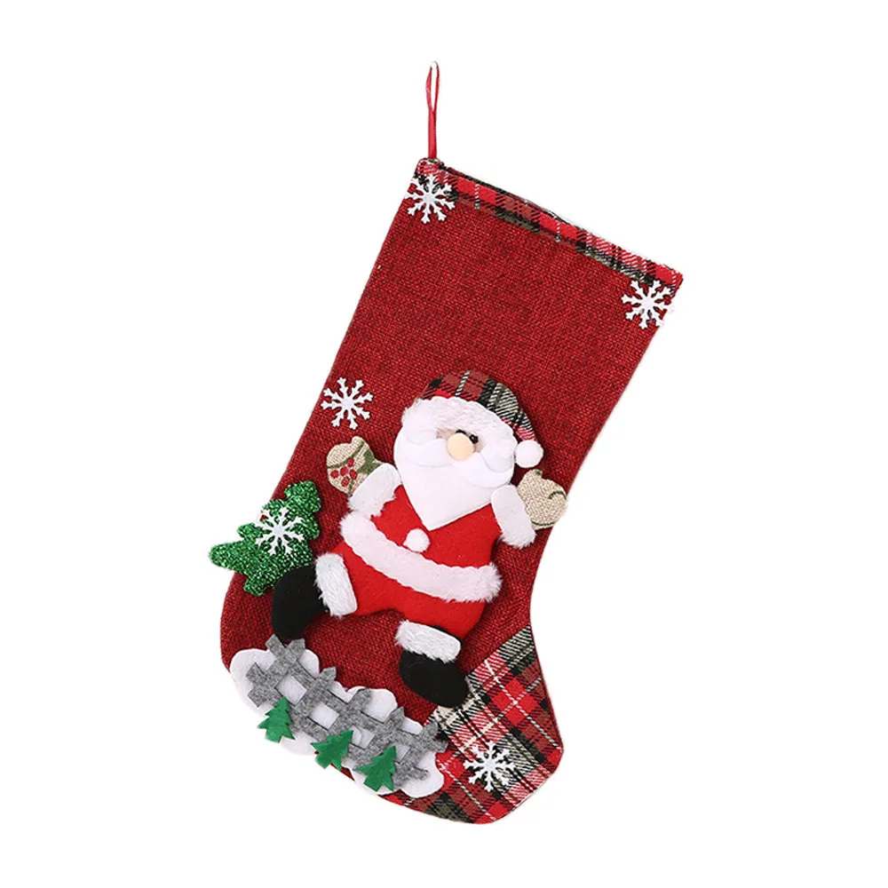 

Stockings Christmas Holders Santa Claus Socks Christmas Gift Bag Gift Xmas Hanging Stockings christmas decorations for home