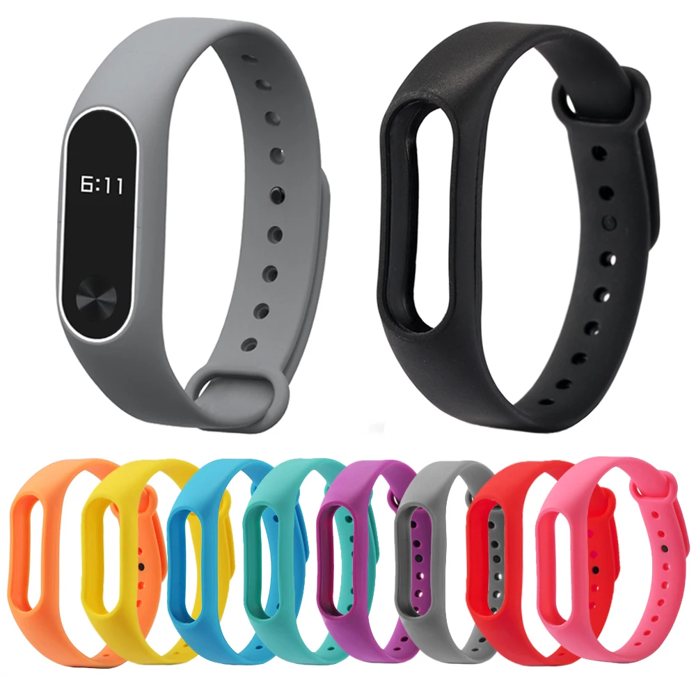 Силиконовый ремешок на запястье Браслет замена для оригинального mi band 2 Xiaomi