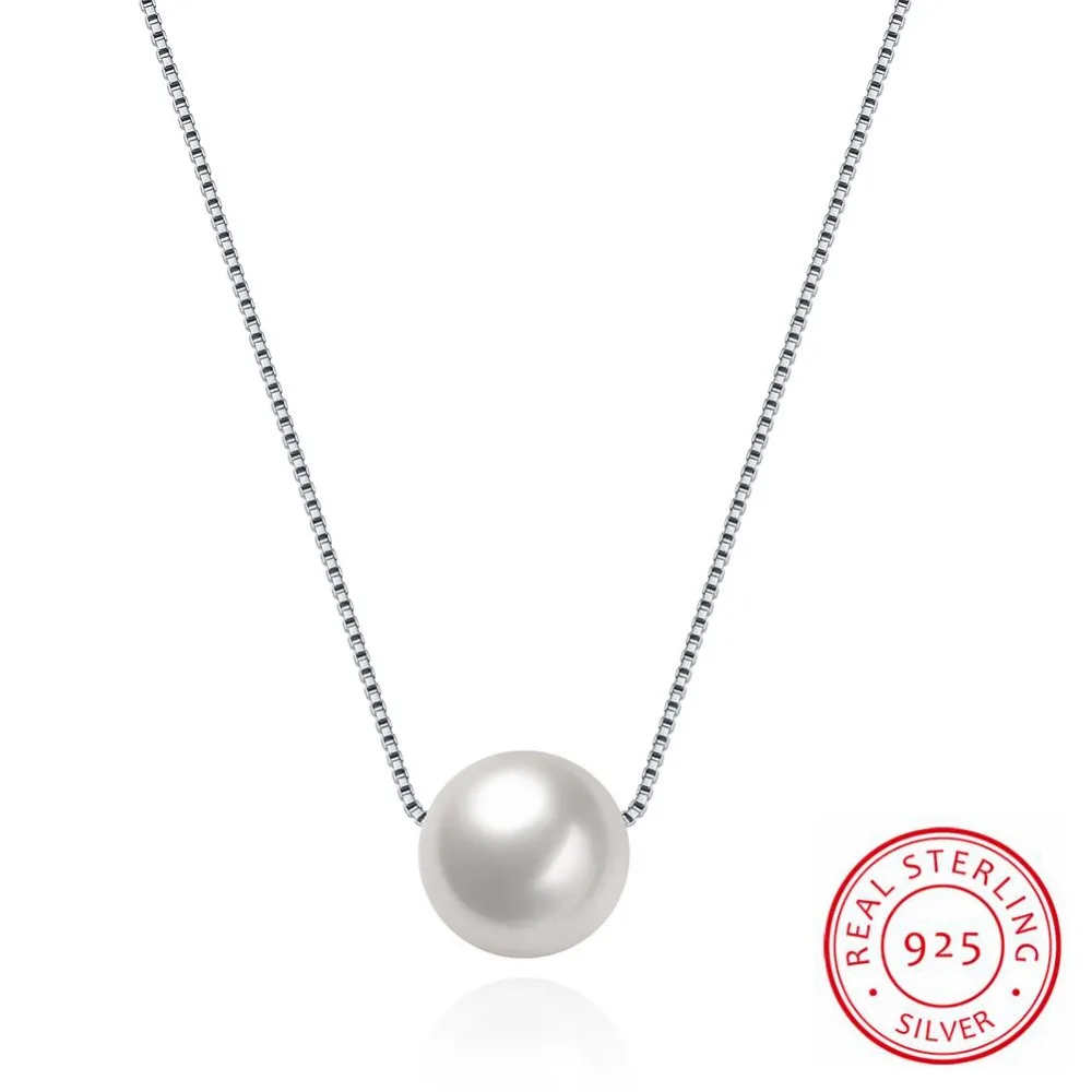 

925 Sterling Silver Necklace 925 Sterling Silver Pearl Pendant Necklace Freshwater Pearl Necklaces Pendantsnatural Beads Jewelry