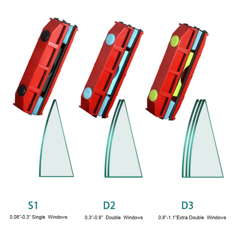 Изысканно спроектированный двухсторонний магнитный очиститель окон для 20-28 мм толстой двойной глазурованной очистки