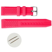 22 мм арбуз розовый цвет силиконовые прозрачные резиновые женские Обувь для девочек часы группа Бретели для нижнего белья wb1051x22jb