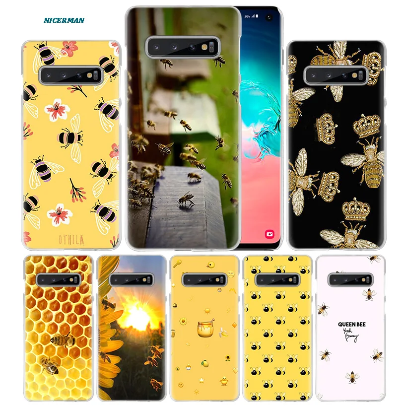 

Bee Golden Honey Case for Samsung Galaxy S10 5G S10e S9 S8 M30 M20 M10 J4 J6 Plus J8 2018 Note 8 9 Animal Hard PC Phone Cover