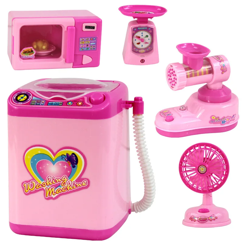 Cozinhas de Brinquedo toy bebê meninas fingir brinquedos Ype : Meat Grinder Juicer Electric Iron Sewing Machine Water Dispenser Rice