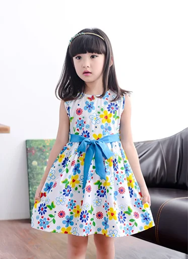 

Kids Summer 2019 new Girls cotton vest dress children baby printing dress Korean Princess Dresses Special offer 4-10 Years