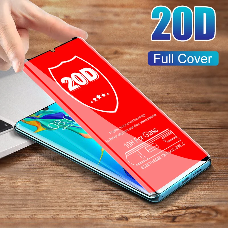 

Tempered Glass Full Cover On The For Huawei P20 P30 P10 Lite 20D Screen Protector Film For Huawei P20 P30 Pro Protective Glass