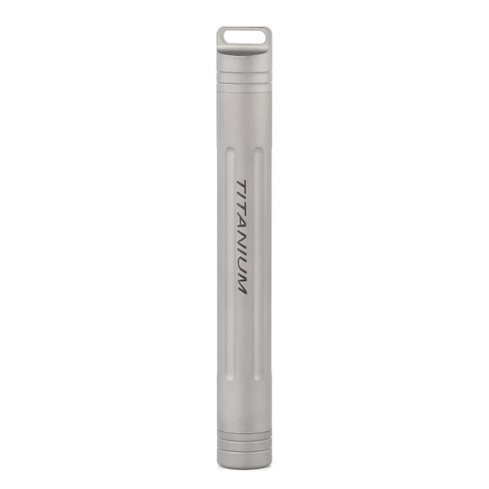 

Titanium Toothpick Holder Ultralight Waterproof Keychain Toothpick Pill Case Container Seal Bottle for Travel Camping Picnic