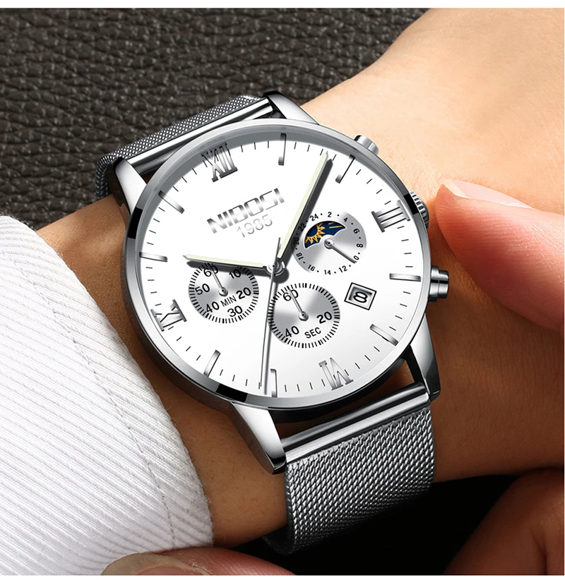 Uhren Herren NIBOSI Gold And Black Men's Quartz Watch Business Watch Brand Luxury Dress Analog Wristwatch Waterproof Full Steel (14)