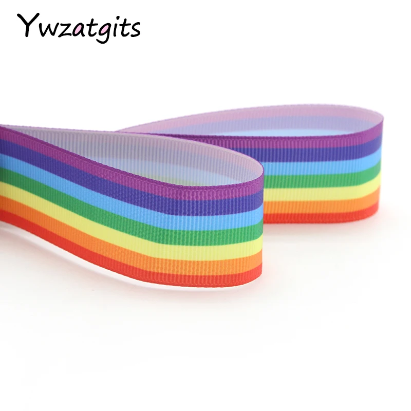 Ywzatgits 5y 25 мм/40 мм с радужной печатью корсажные ленты для рукоделия отделка ленты обертывание швейный материал аксессуар YS0610
