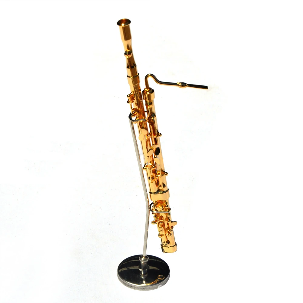 

Musical Instrument Bassoon Miniature Display Model Realistic Music Lover Birthday Gift with Box