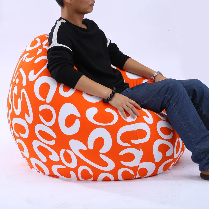 Напечатанный мешок бобов диван для отдыха крышка стулья ленивый мешок бобов диван без заполнения открытый пуф диван сиденье татами
