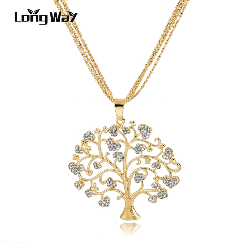 LongWay Unique Crystal Tree Of Life font b Necklaces b font font b Pendants b font