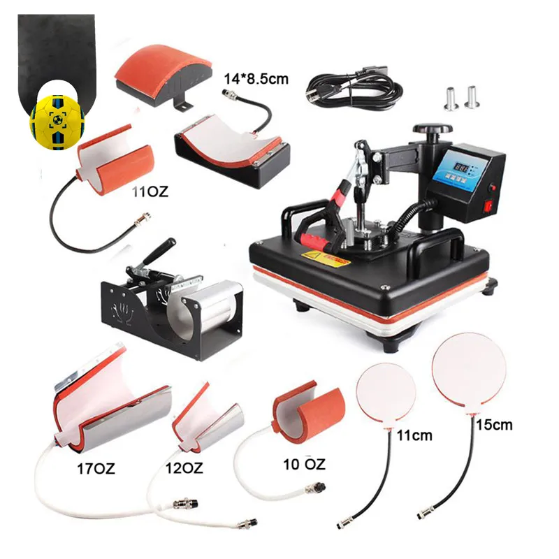 Cheap 8 in 1 30*38CM  Combo Heat Press Printer Sublimation Machine Heat Press Machine For T-Shirts/Cap/Mug/Phone Cases/Bottle