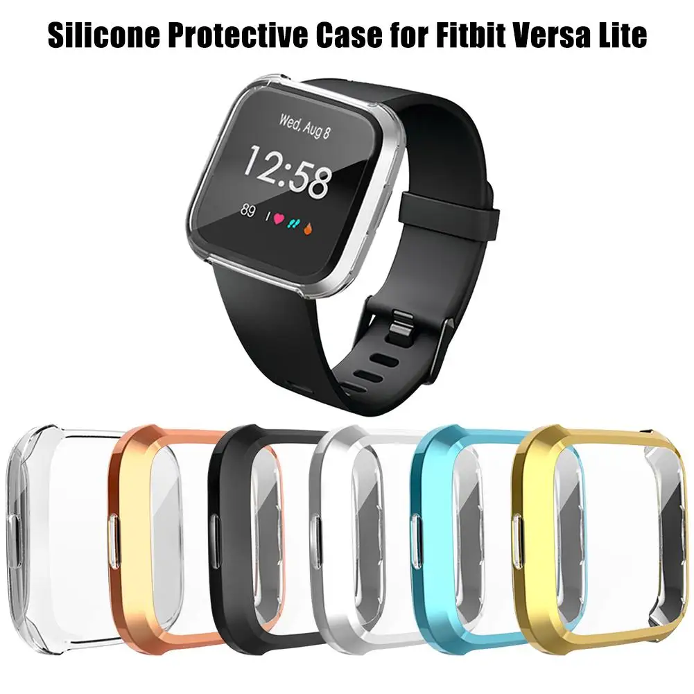 

Suitable For Fitbit Versa Lite Silicone Protective Case Electroplated Protective Cover TPU Case For Fitbit Versa Lite TPU Light