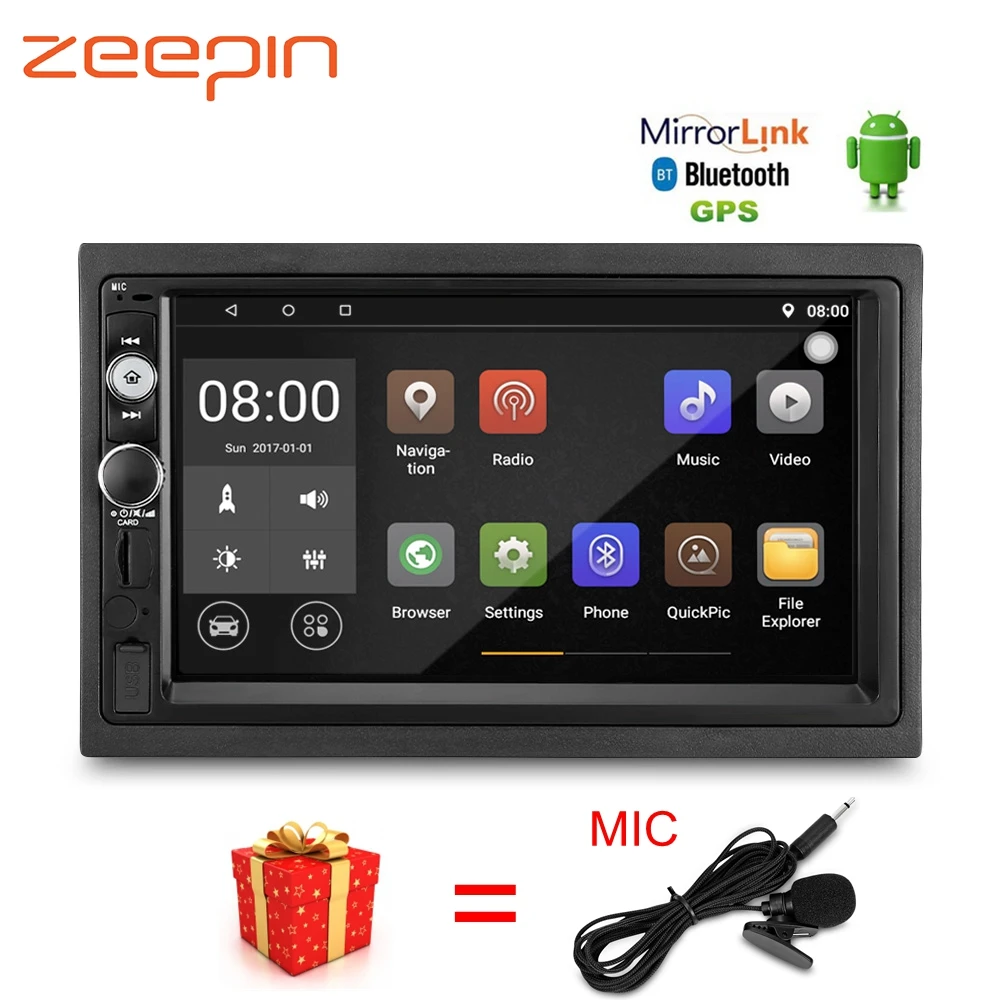 

2G 32G Car Multimedia Player GPS Navigation Auto Radio AM FM RDS Bluetooth Audio Video Input MP3 Player Microphone European Map