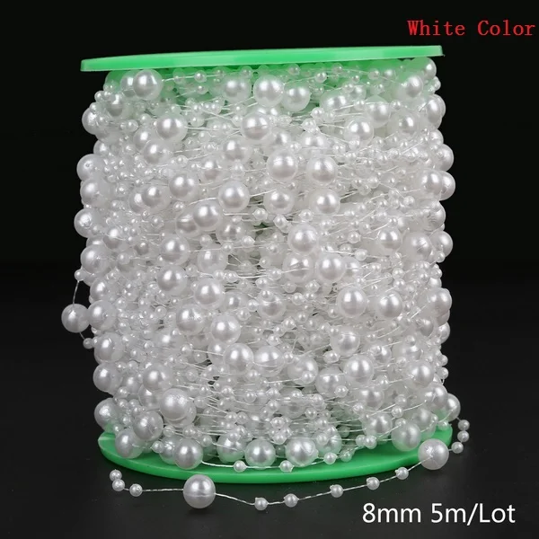 Ivory Pearl Bead Chain for DIY Decorations & Crafts