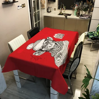 

3d Tablecloth Digital Printing Cartoon Animals Pattern Polyester Waterproof Table Cloth for Wedding Party Table Cover