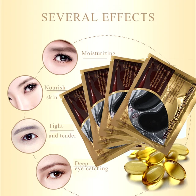 10pcs=5pair Eye Mask Crystal Collagen Face Masks Anti-Puffiness Dark Circles Anti Aging Moisturizing Eye Pads Gel Sleep Patches -