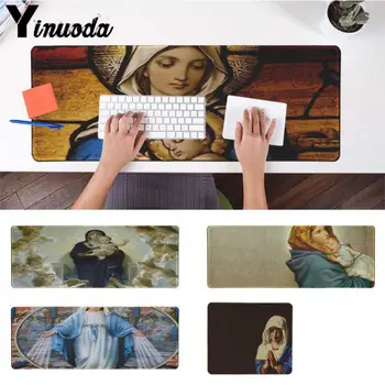 

Yinuoda Statue Virgin Mary Gamer Speed Mice Retail Small Rubber Mousepad Size for 30x90cm and 40x90cm Gaming Mousepads