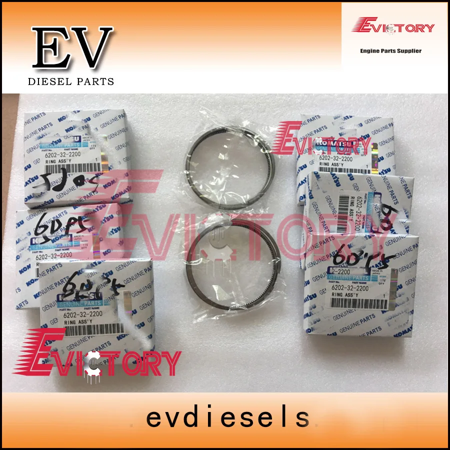 

6D95 6D95L S6D95l SA6D95L piston ring set for KOMATSU PC200 PC220 excavator