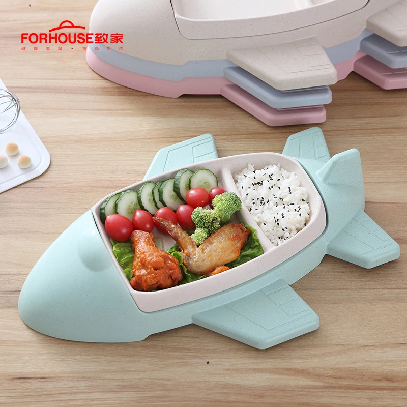 

Child Lunch Box Cute Airplane Microwavable Bento Box Leak-Proof Portable Food Container Storage Box for Kids Large Size