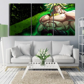 

3 Piece Dragon Ball Super Cartoon Movie Poster Paintings for Children Room Wall Decor