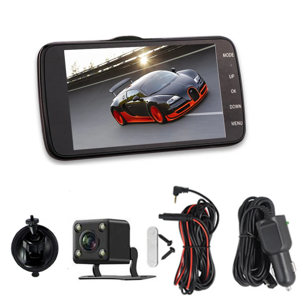 Podofo New Dual Lens Car DVR Cam Dashcam 4\