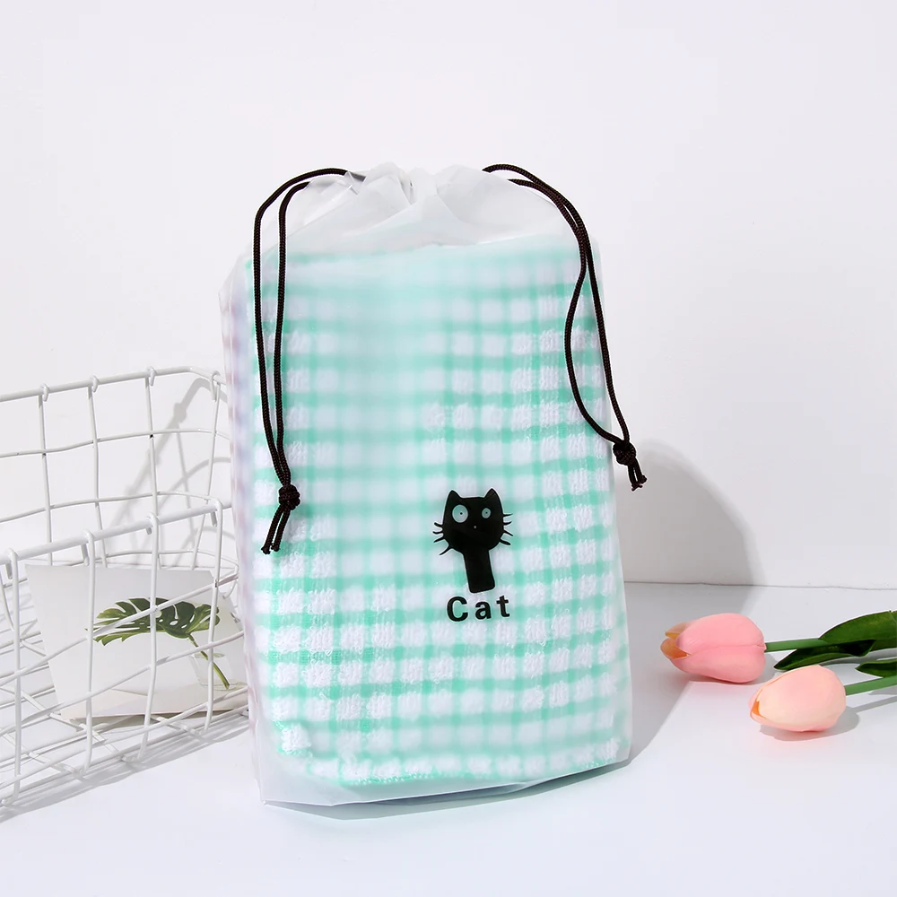 1 قطعة لطيف القط جديد حقيبة مستحضرات تجميل شفافة السفر حقيبة مستحضرات تجميل النساء الرباط المكياج المنظم كيس التخزين