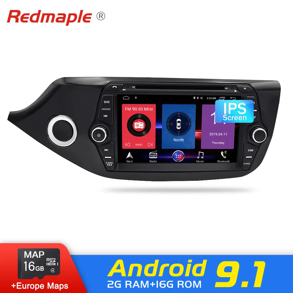 Android 9.1/9.0 Car Radio GPS Navigation Multimedia DVD Player For Kia Ceed 2012 2013 2014 2015 2016 Auto Audio RDS WIFI Stereo
