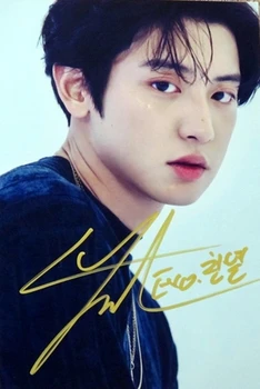 

hand signed EXO Park Chanyeol autographed photo LOVE SHOT 5*7 122018C