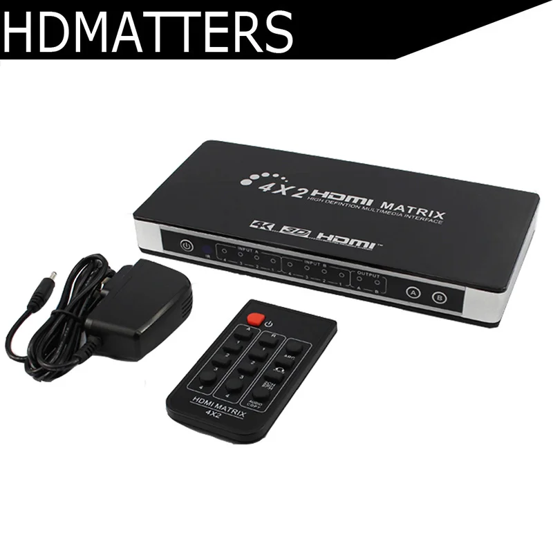 HDMI Matrix 4K 2K 3D 1080P HDMI Matrix 4X2 2X2 4X4 Switch Splitter Converter Adapter with remote control HDMI Matrix 4K 2K 3D 1080P HDMI Matrix 4X2 2X2 4X4 Switch Splitter Converter Adapter with remote control