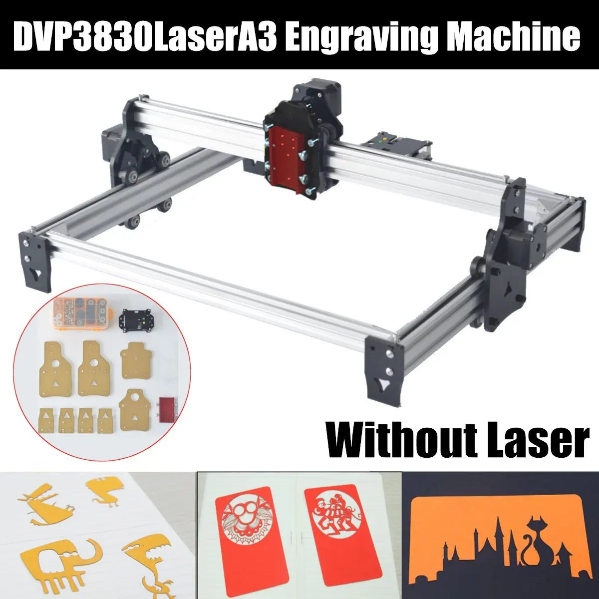 

miniUSB DVP 3830 Laser A3 Desktop USB CNC Laser Engraving Engraver Cutting Machine Without Laser Head Wooding tools