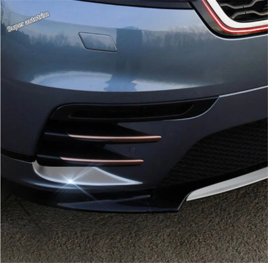 

Lapetus Front Fog Lights Lamp Protection Cover Auto Accessory Trim For Land Rover Range Rover Velar 2018 2019 Stainless Steel