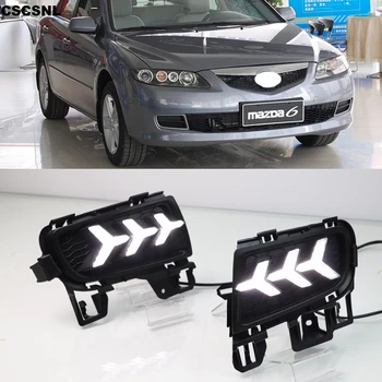 

CSCSNL 1Pair LED DRL Daytime Running Light Daylight ABS Waterproof with Turn Signal lamp For Mazda 6 Mazda6 2006 2007 2008 2009