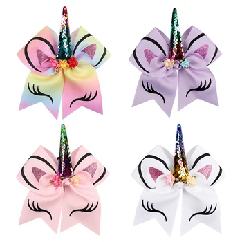 

Unicorn Hore Fox Ribbon Bowk Kids Hair Rope Girls Baby Flower Hair Accessories Eyelash Baby Hair Band Kids Girls Christmas Gift