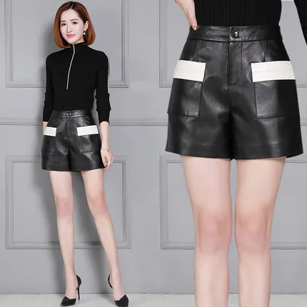 

2019 New Autumn and Winter Sheep Slim Wide Leg Shorts K36