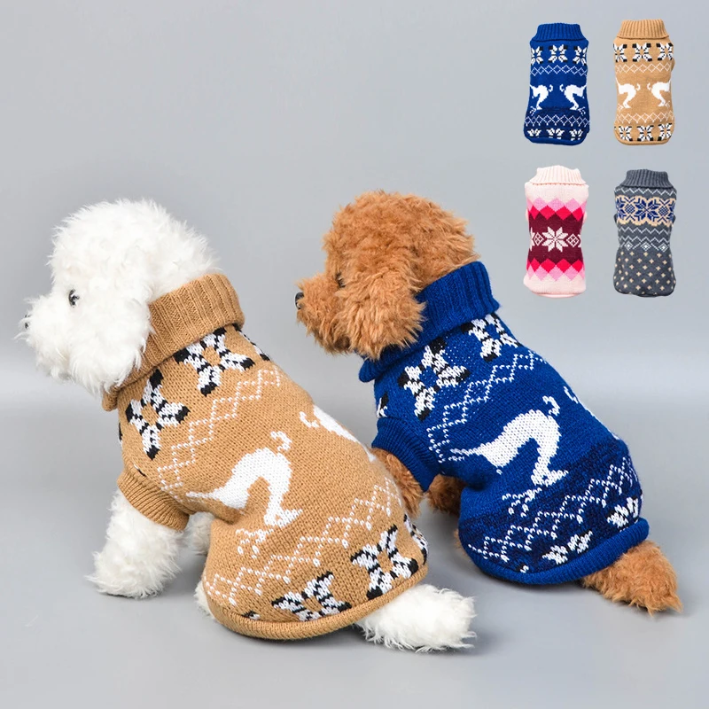 New Autumn Winter Pets Dogs Turtleneck Sweaters Fashion Casual Warm