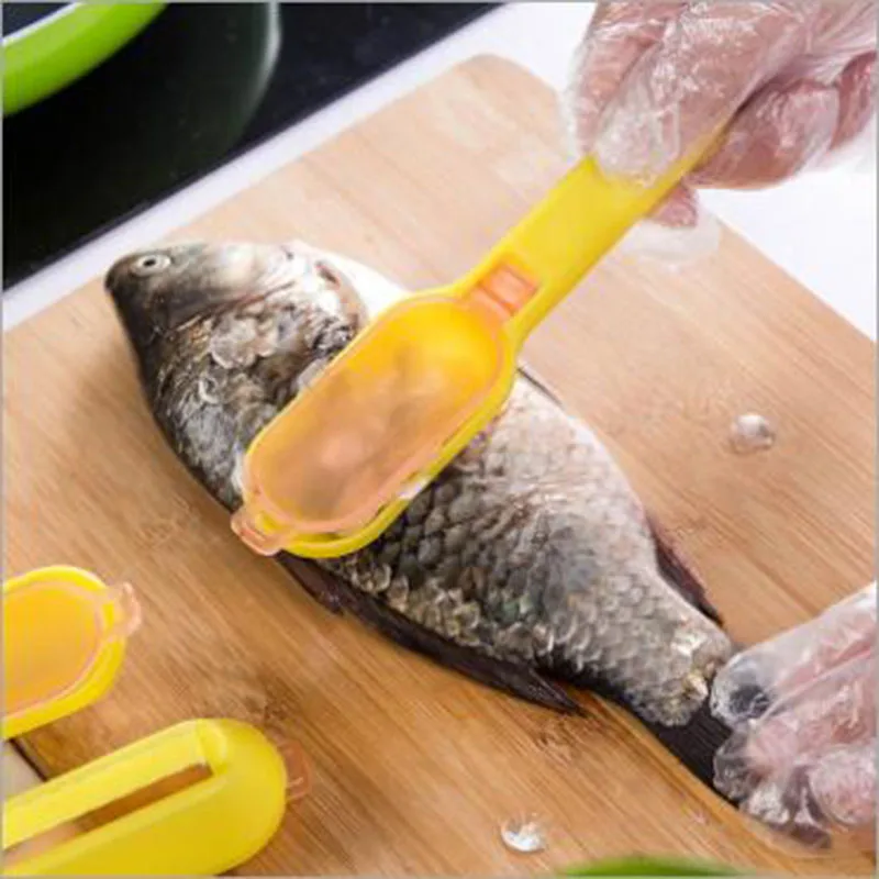 

Kitchen Tool Practical Fast Cleaning Fish Skin Scales Scaler Brush Peeler,Scale Shaver Fish-scale Plane Fish Scales Flake