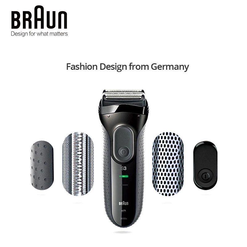 Электробритва Braun Series 3 3000S для мужчин самостоятельное плавающее бритье Мужская