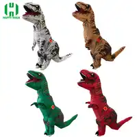 Opblaasbare Dinosaurus Kostuum Fantasia Adulto Halloween Cosplay Dinosaurus Kostuums Voor Volwassen Disfraces Adultos T-REX Fan Operated