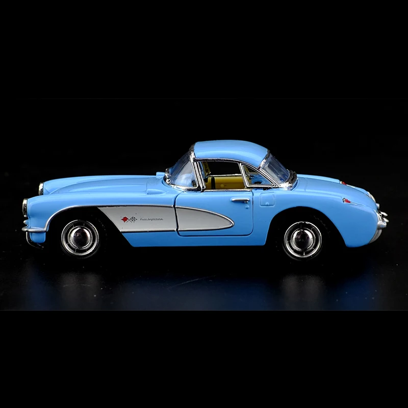Kinsmart 1:34 1957 Chevrolet Corvette Classic Car Alloy Diecast Car Model Toy With Pull Back For Children Gifts Toy Collection