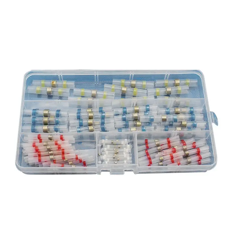 

100pcs 4 Sizes Waterproof Solder Sleeve Heat Shrink Tube Terminal Connectors with Box