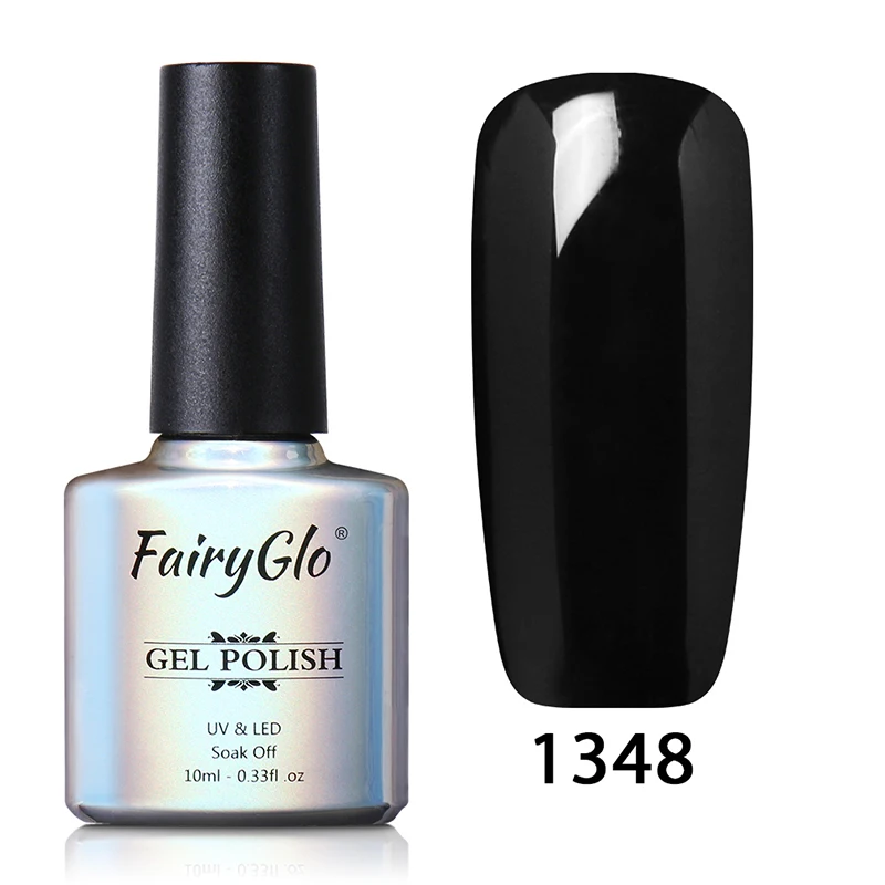 FairyGlo 10 мл телесный цвет гель лак замачиваемый УФ гель лак для ногтей светодиодный гель лак для ногтей Полупостоянный лак для ногтей - Цвет: black
