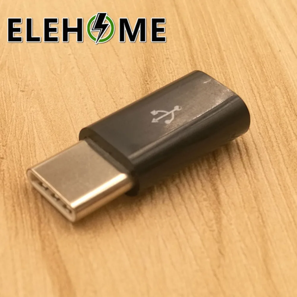 1 шт. USB Type C папа к Micro гнездовой адаптер Конвертер Разъем черный и белый