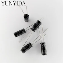 50 шт./лот электролитический конденсатор с алюминиевой крышкой, 50В 22 мкФ