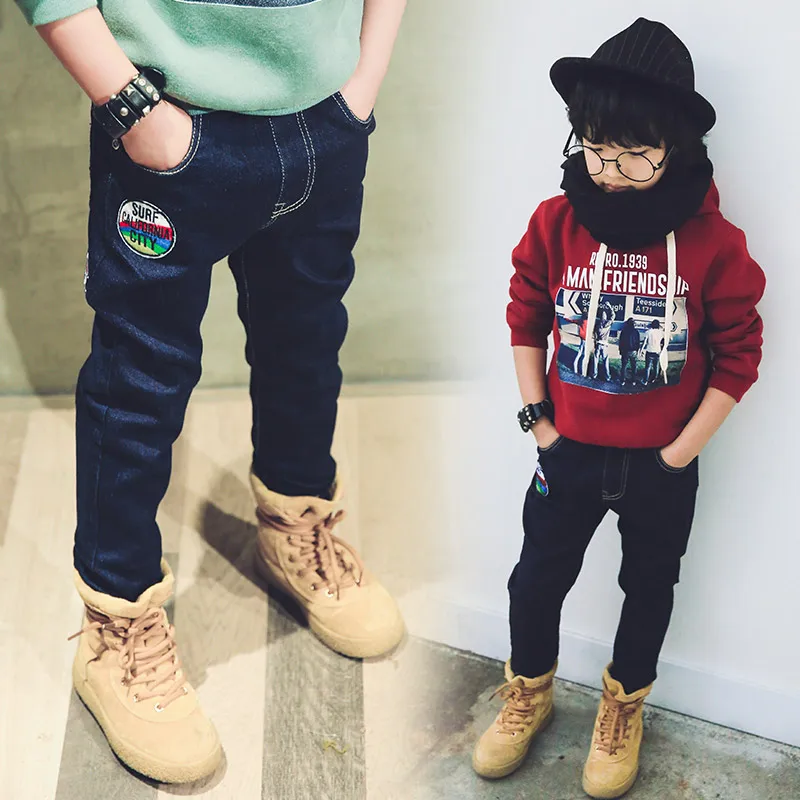 

The child Nana Lara boy pants 2016 new winter children cashmere jeans 8630