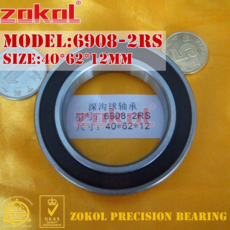 ZOKOL 6908 Z подшипник ZZ 2RS 6908RS глубокий шаровой паза 40*62*12 мм|bearing bearing|bearing groovebearing ball |