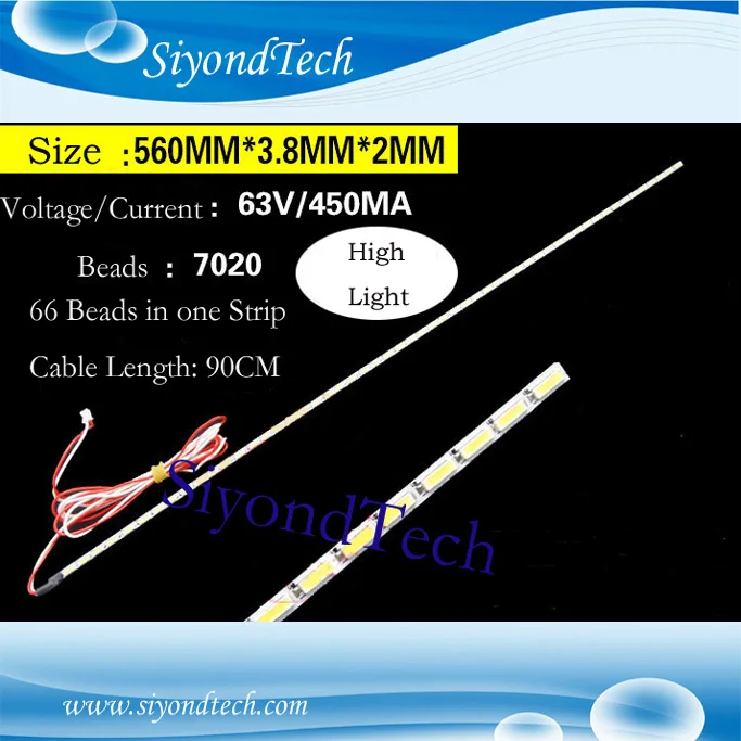 Бесплатная доставка! 1 шт. 50 "555 мм * 3.8 мм * 2 мм LED Подсветка газа обновление ЖК-дисплей CCFL для LED экран для ТВ