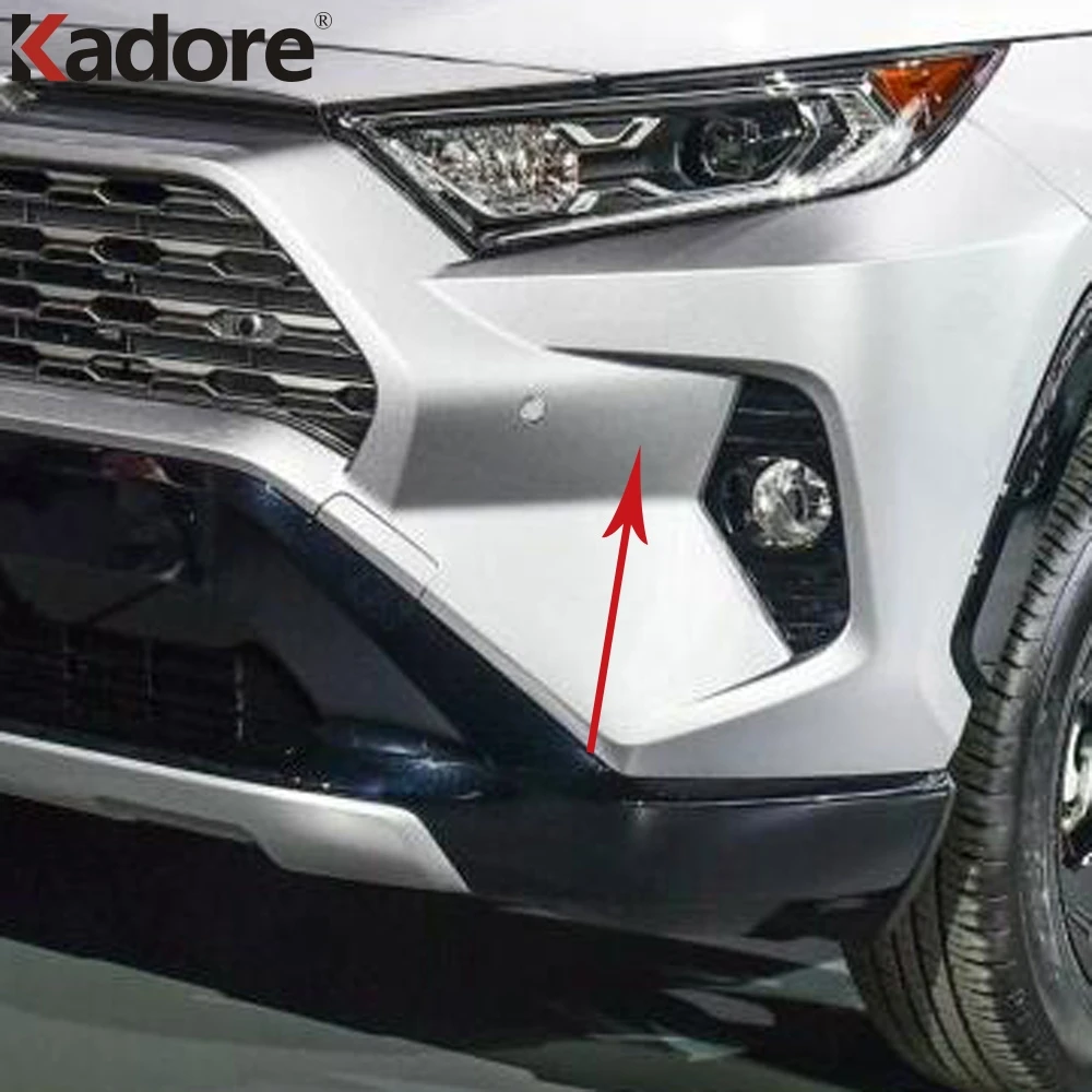 

For Toyota RAV4 RAV 4 Limited LE XLE 2019 2020 ABS Chrome Front Fog Light Lamps Cover Trims Foglight Strips Accessories