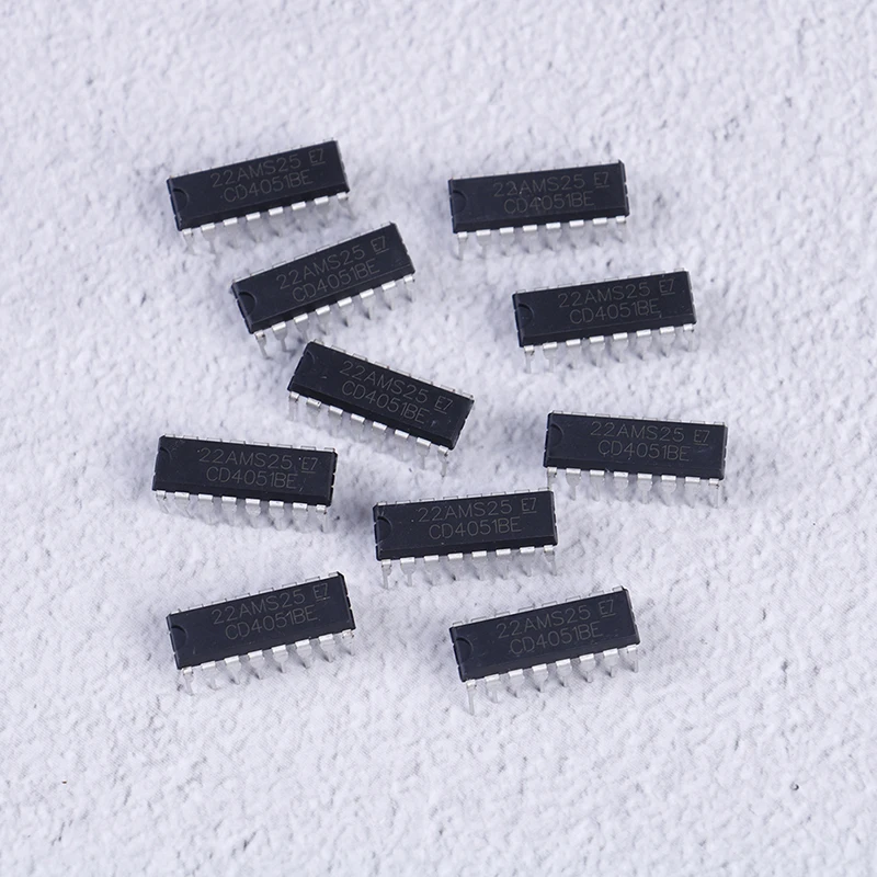 

10 Pieces CD4051BE CD4051 4051BE 4051 Analog Switch Directly Into DIP-16 Wholesale Black